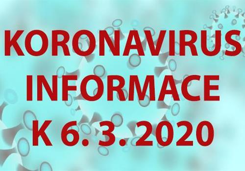 KORONAVIRUS | informace k 6. 3. 2020